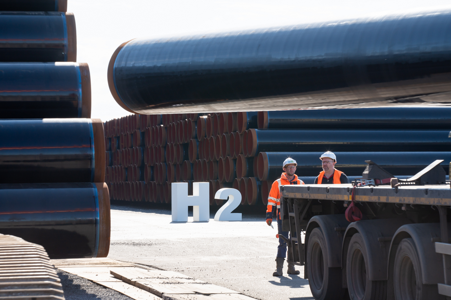 The H2 sign next to our pipelines.