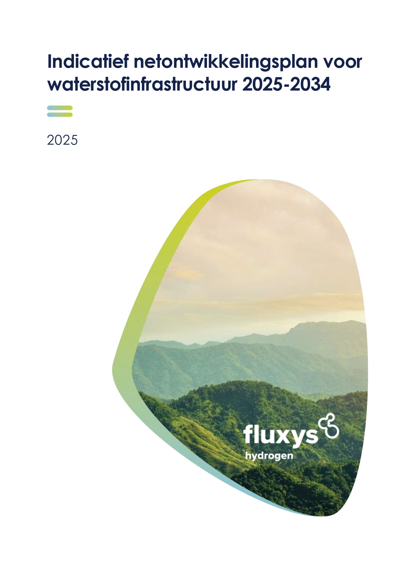 Cover van het Indicatief netontwikkelingsplan waterstof 2025-2034.