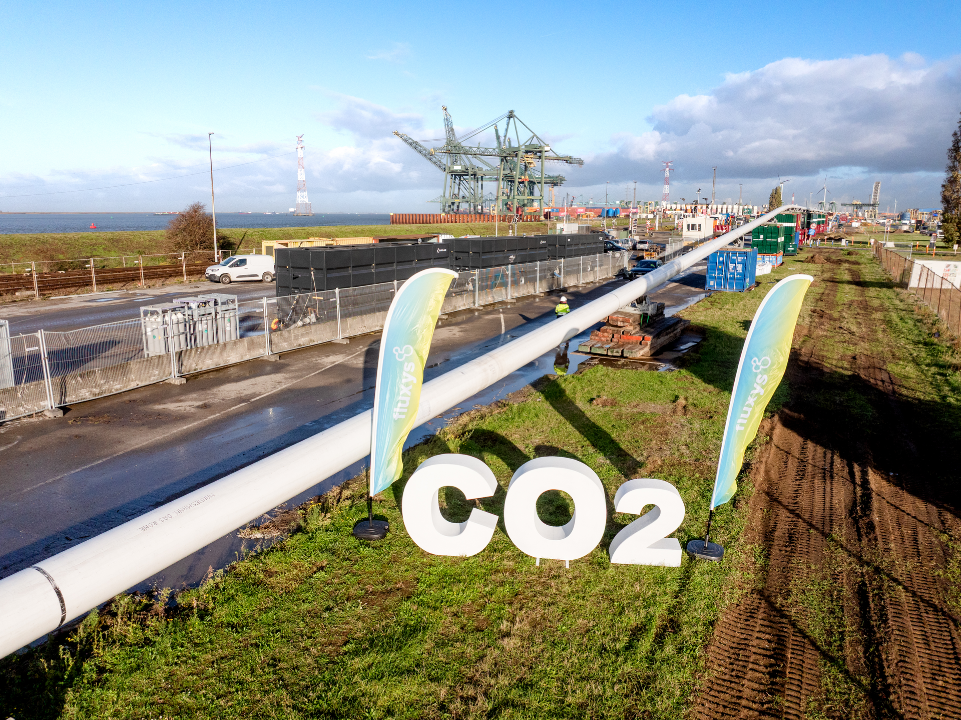 Werken voor eerste CO₂‑leiding in de Haven van Antwerpen reeds gestart.